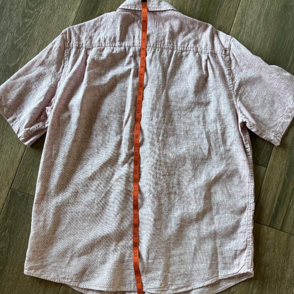 Weatherproff Vintage woven washable linen short sleeve button front shirt sz XL - Picture 6 of 10